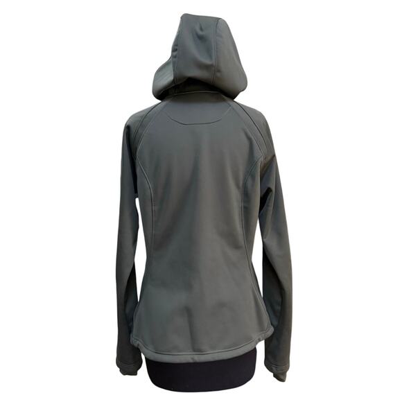 Columbia Omni-Wind Block Olive Lime Hooded Jacket Women’s L Softshell EUC - Picture 3 of 16